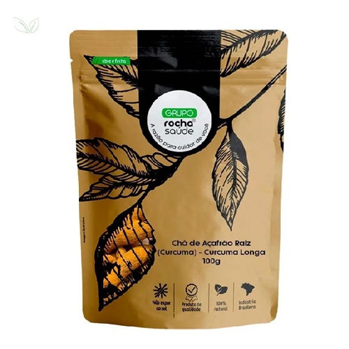 Cha de Açafrão + Raiz Cúrcuma Natural Grupo Rocha 100g